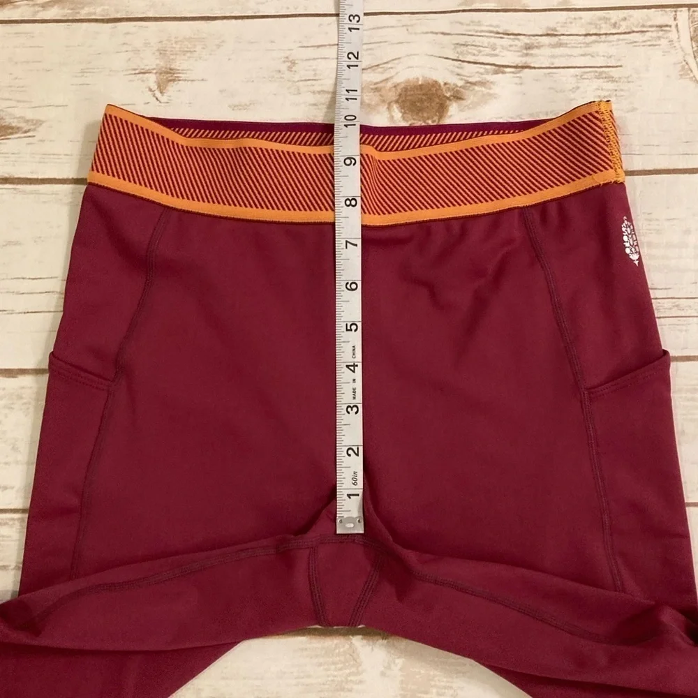 Free People Movement Maroon Side Pocket Leggings Medium - Picture 4 of 11